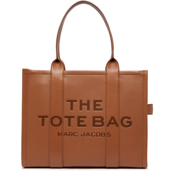 Large Leather Tote Bag - brown