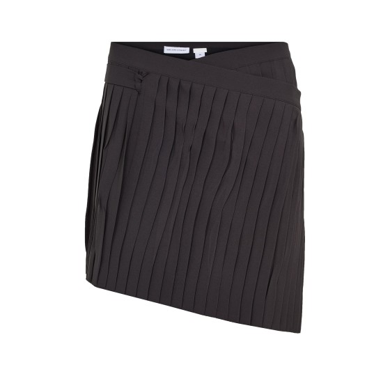 Apron flat mini skirt - Beige