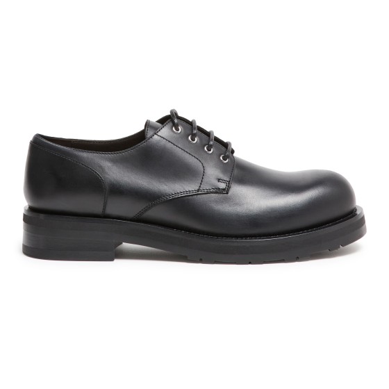 Lug sole derbies in leather - Black