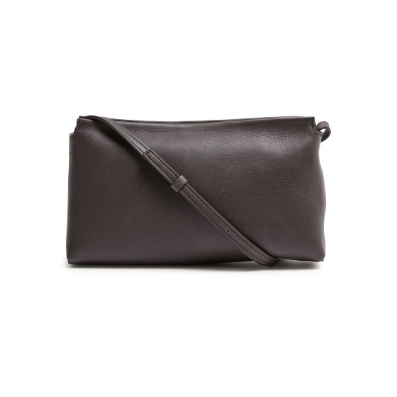 Rene leather crossbody bag - brown