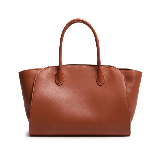 Marlo 12 leather tote bag - grey