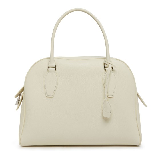 India 12 Leather Handbag - white