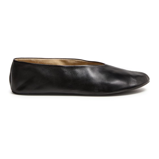 Stella leather slippers - Black