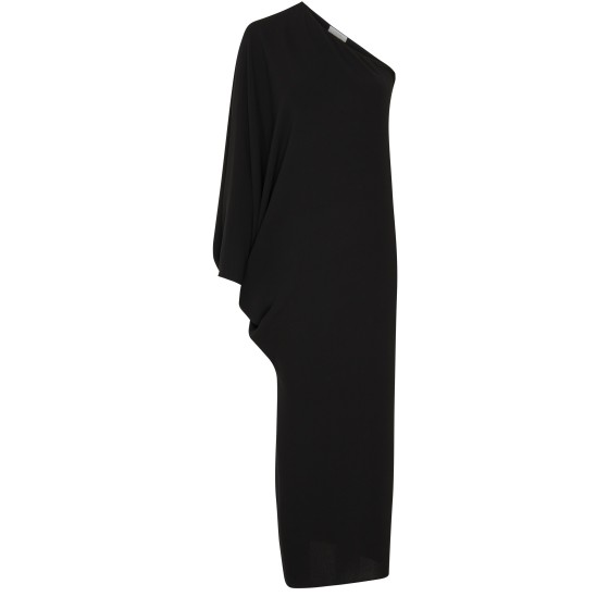 One-sleeve maxi dress - Black