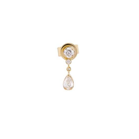 Diamond Drop Earrings - Gold