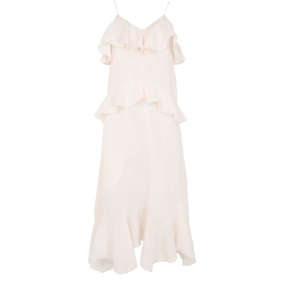 Benedicte ruffle maxi dress - pink