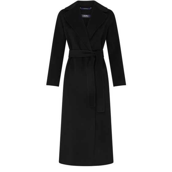 Poldo Long Belted Coat - Black