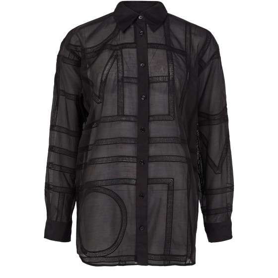 Classic crochet shirt - Black