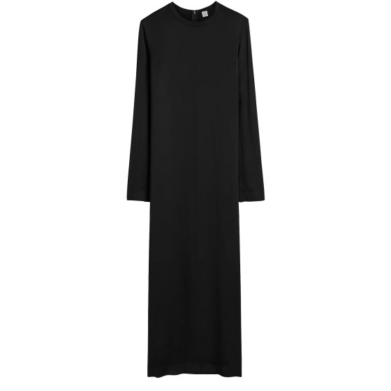 Satin maxi dress - Black