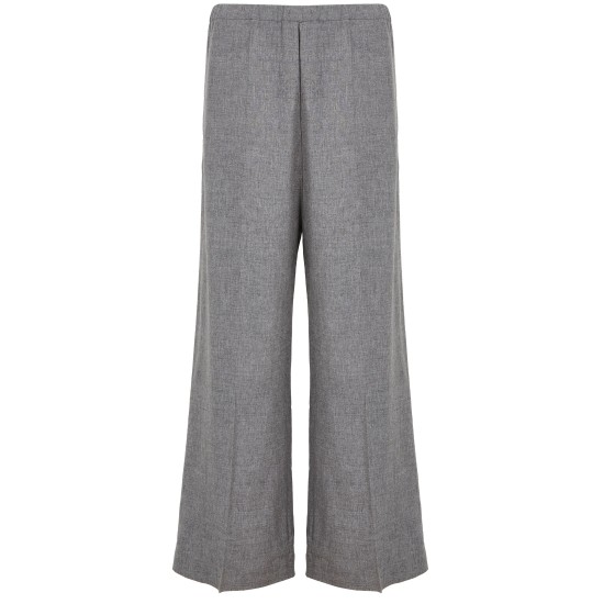 Fluid wide leg pants - grey