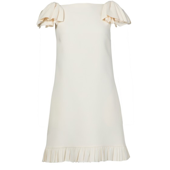 Chiffon fashion mini dress - white
