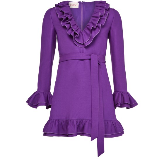 Chiffon fashion mini dress - Purple
