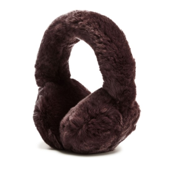 Rex rabbit fur earmuffs - Red