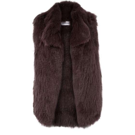 Fox fur gilet - Red