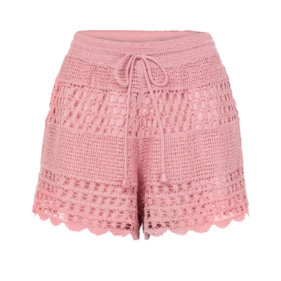 Wanderlust Sun crochet shorts - pink