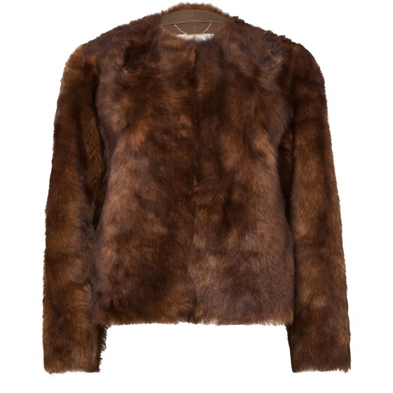 Hypnotic tip shearling jacket - brown