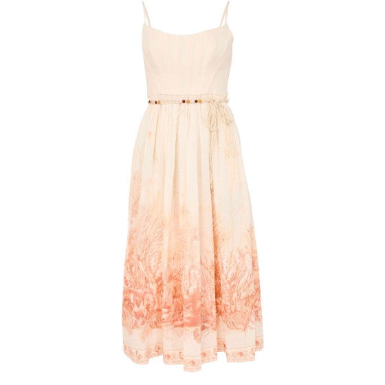 Wanderlust midi corset dress - Orange