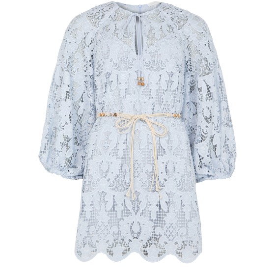 Coco lace tunic mini dress - Blue