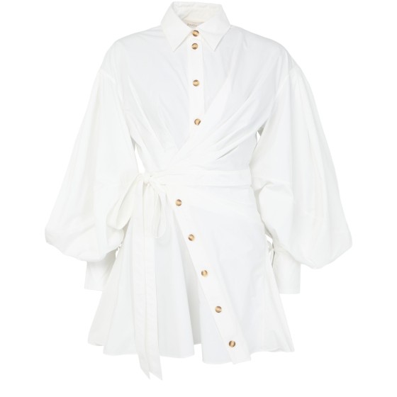 Rebellion poplin mini dress - Beige